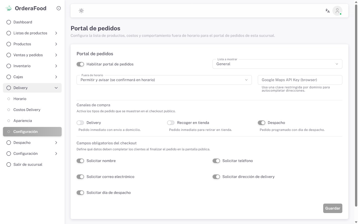 Notificación y despacho